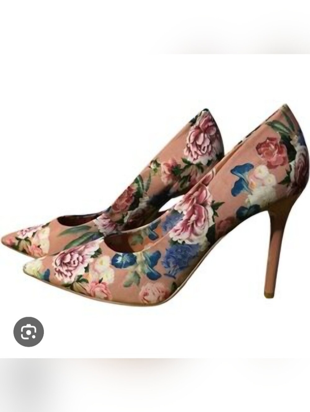 Gianni Bini Pink Floral Pointed Toe Stiletto Heels